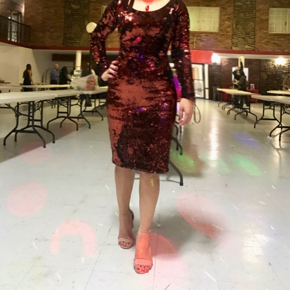 Calvin Klien Sequined Dress long sleeve